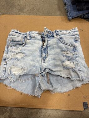 American Eagle Outfitters Light Wash Ripped Denim Shorts